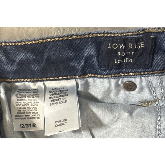 Lucky Brand Lolita Low Rise Boot Womens Blue Jeans 12/31 - Picture 5 of 10